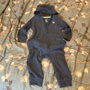NWT 12m hooded zip one piece pockets